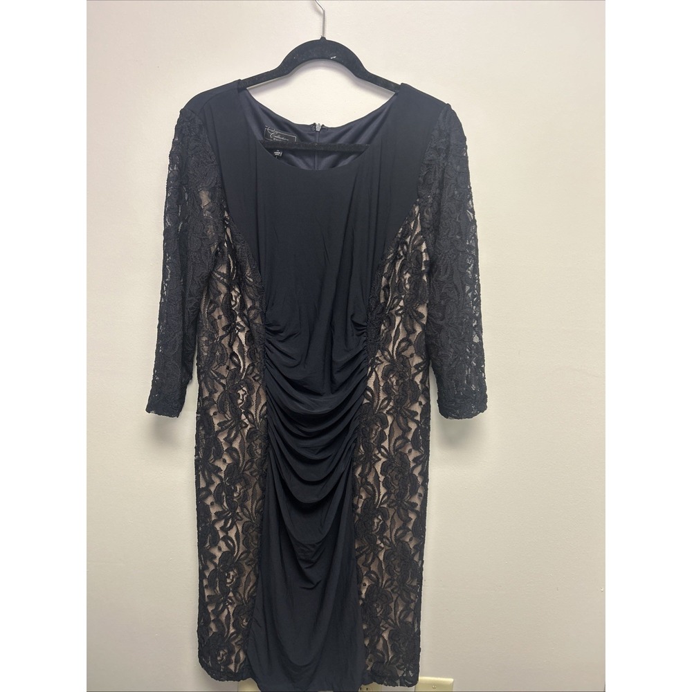Dress Barn Collection Lace 14 Ruffled Black Dress Date Night Romantic